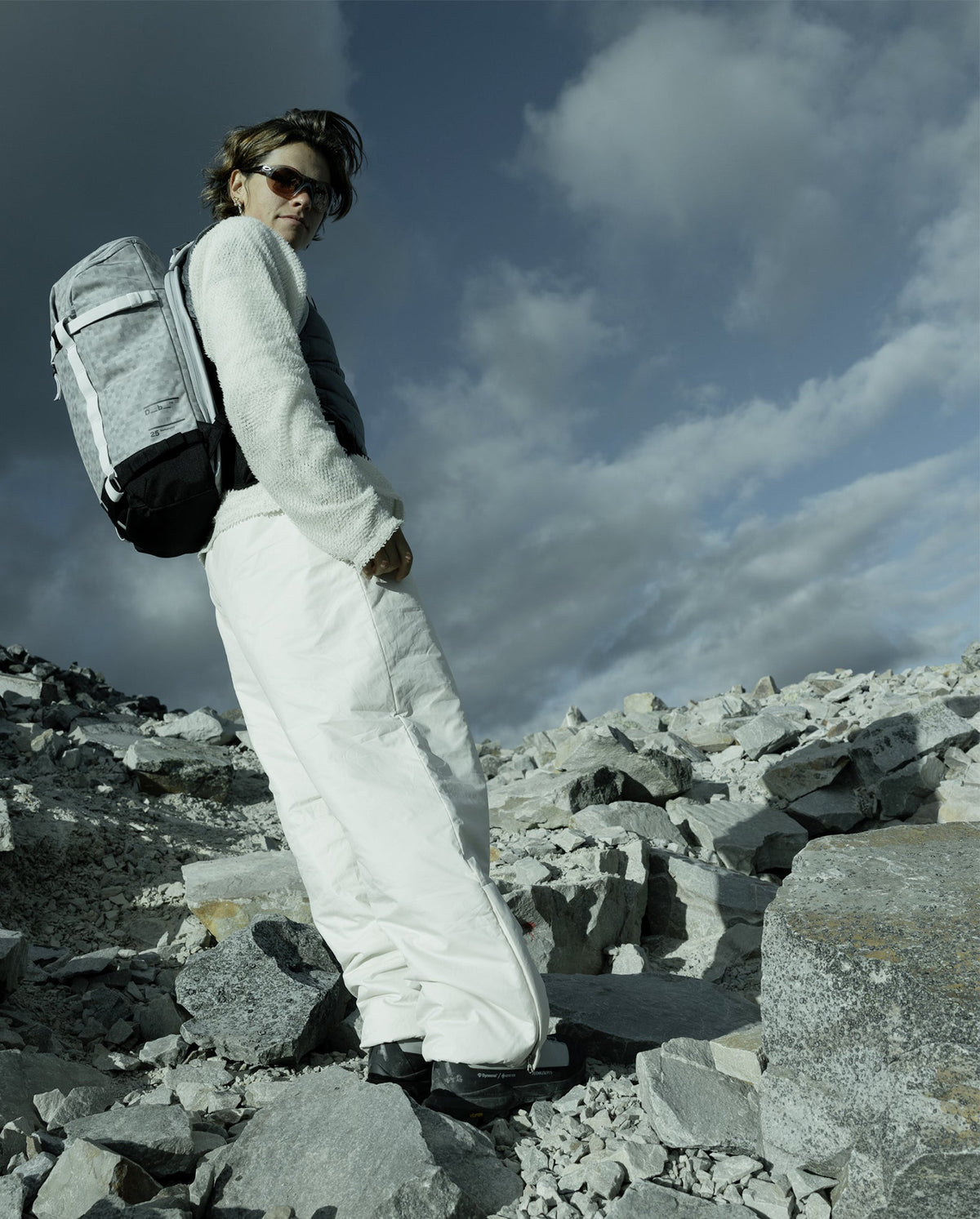 Backcountry Backpack 25L in White Noise – lifestyle 2